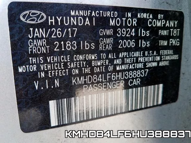 KMHD84LF6HU388837 фото 2
