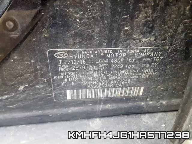 KMHFH4JG1HA577238 фото 2