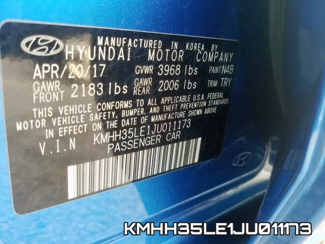 KMHH35LE1JU011173 фото 2