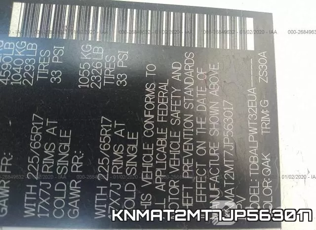 KNMAT2MT7JP563017 фото 10