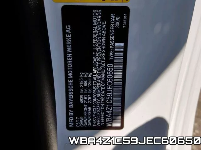 WBA4Z1C59JEC60650 фото 2
