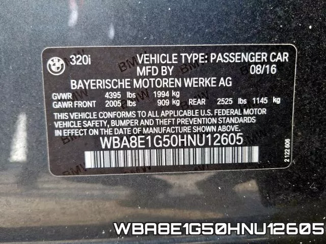 WBA8E1G50HNU12605 фото 2