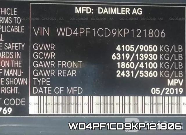 WD4PF1CD9KP121806 фото 10