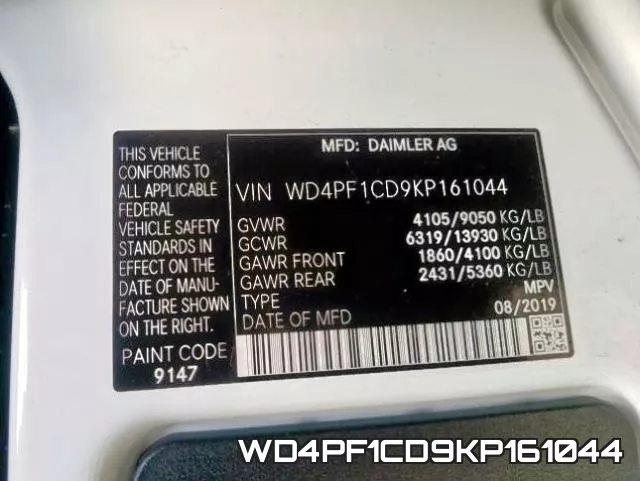 WD4PF1CD9KP161044 фото 2