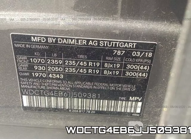 WDCTG4EB6JJ509381 фото 10