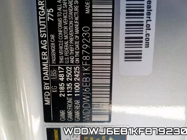 WDDWJ6EB1KF879230 фото 2
