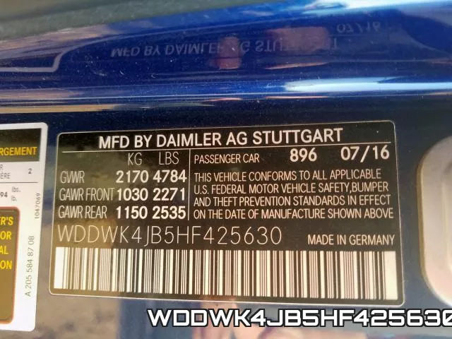 WDDWK4JB5HF425630 фото 2