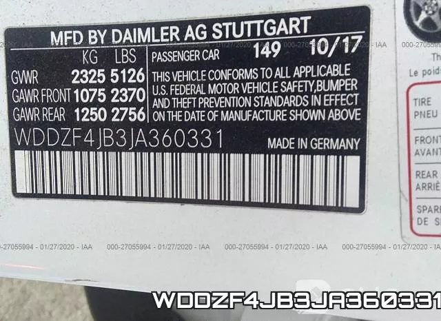 WDDZF4JB3JA360331 фото 10