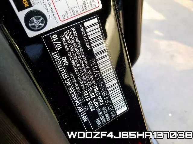 WDDZF4JB5HA137038 фото 2