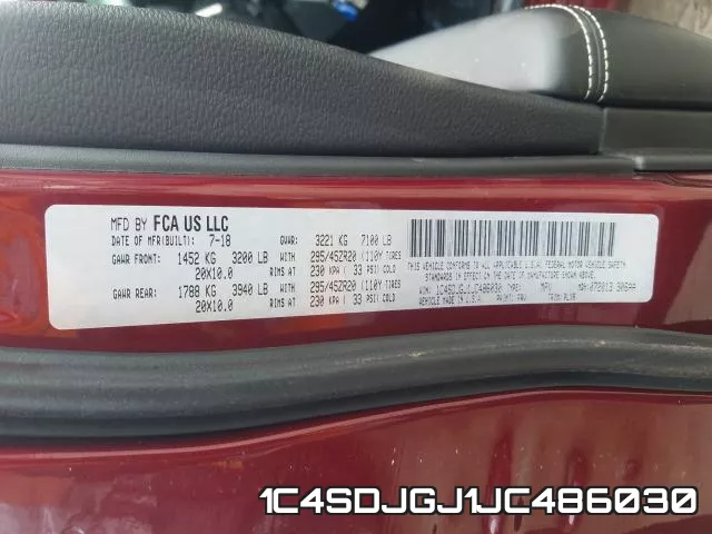 1C4SDJGJ1JC486030 фото 2