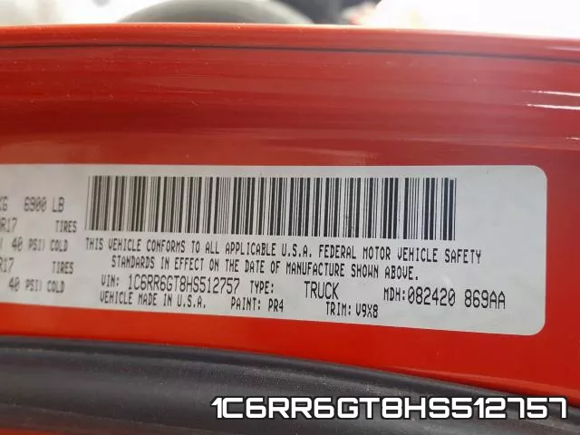 1C6RR6GT8HS512757 фото 2