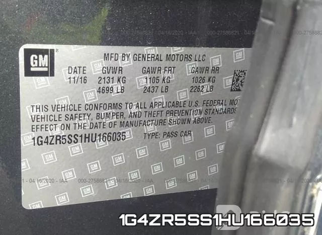 1G4ZR5SS1HU166035 фото 10