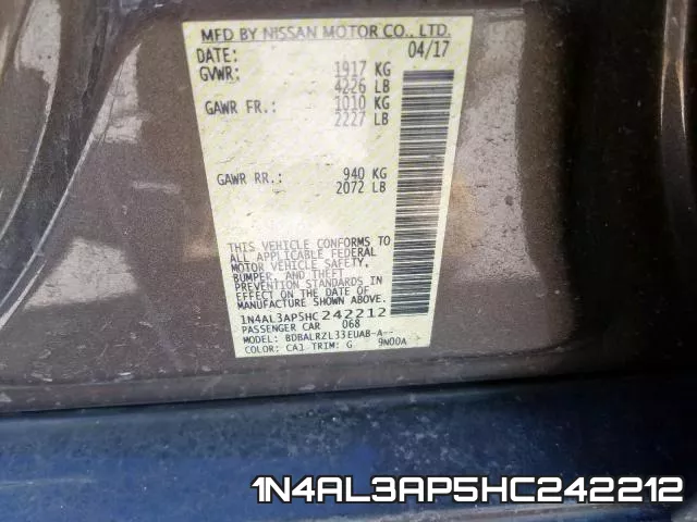1N4AL3AP5HC242212 фото 2