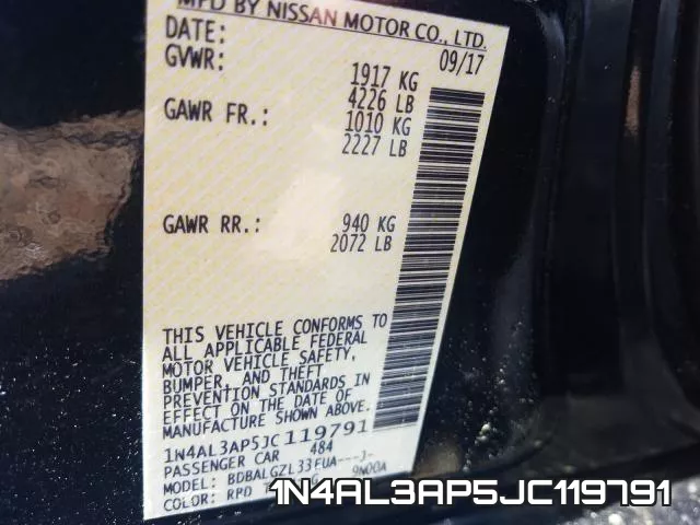 1N4AL3AP5JC119791 фото 2