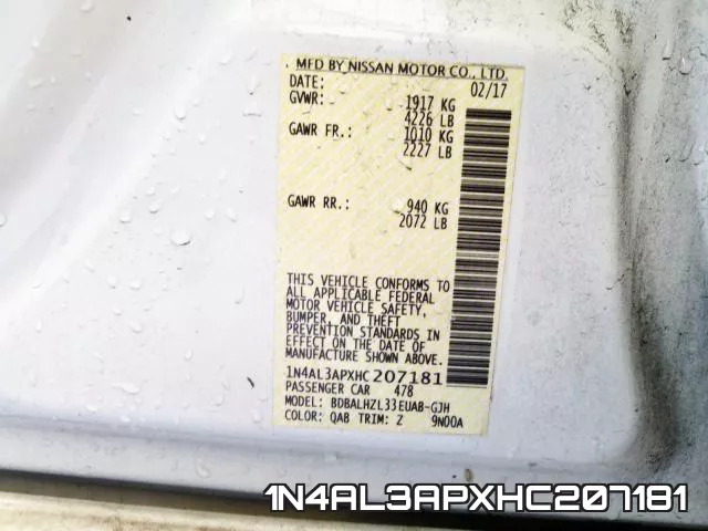 1N4AL3APXHC207181 фото 2