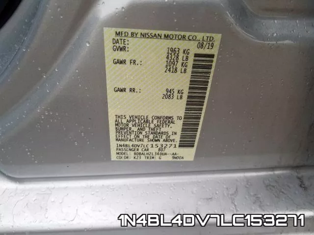 1N4BL4DV7LC153271 фото 2
