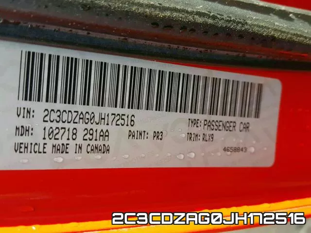 2C3CDZAG0JH172516 фото 2