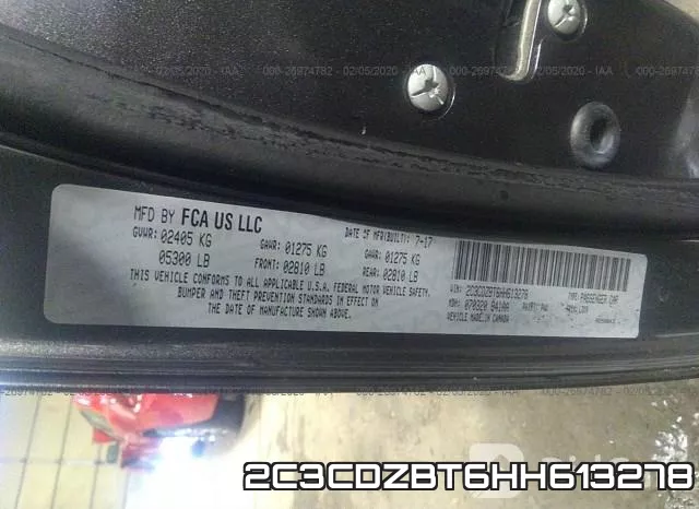 2C3CDZBT6HH613278 фото 10