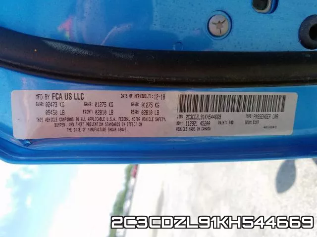 2C3CDZL91KH544669 фото 2
