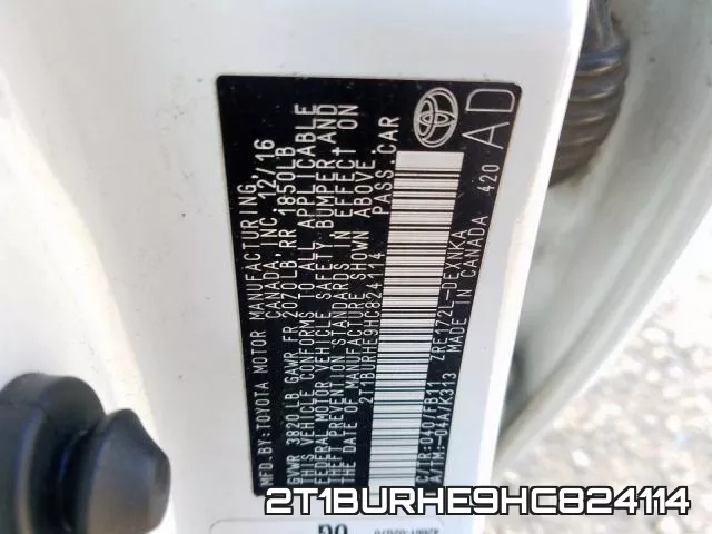 2T1BURHE9HC824114 фото 2
