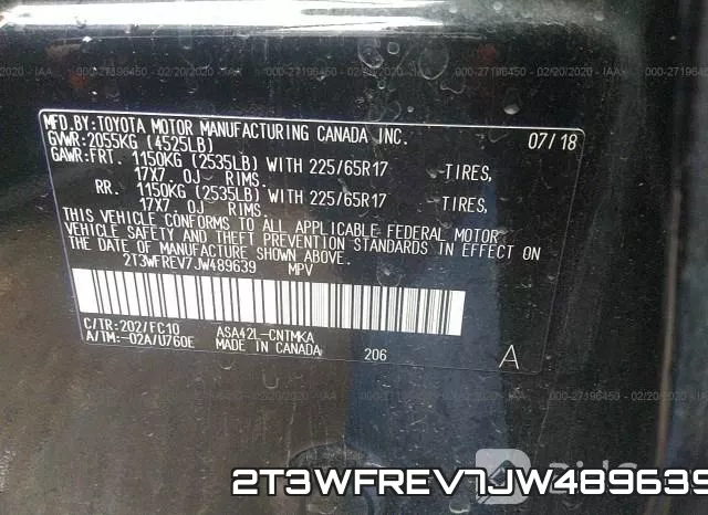2T3WFREV7JW489639 фото 10