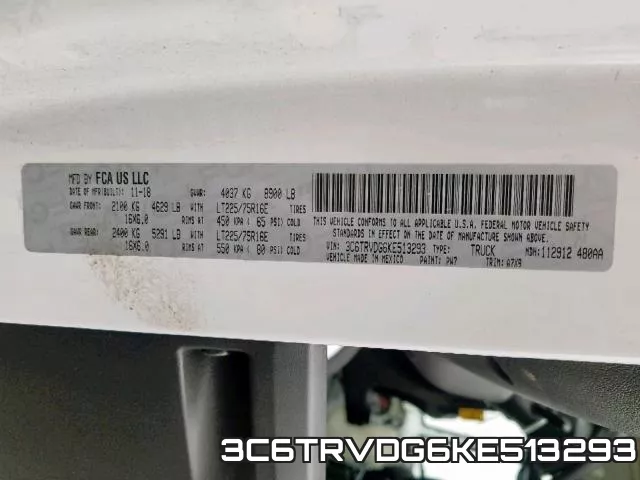 3C6TRVDG6KE513293 фото 2