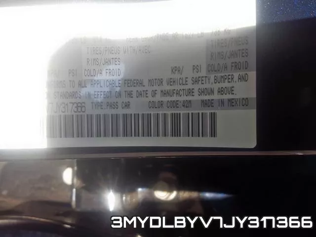 3MYDLBYV7JY317366 фото 2