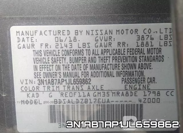 3N1AB7AP1JL659862 фото 10