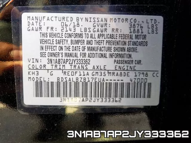 3N1AB7AP2JY333362 фото 2