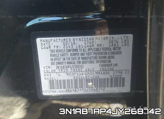 3N1AB7AP4JY268742 фото 10