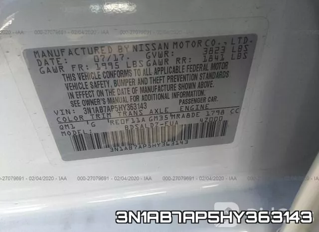 3N1AB7AP5HY363143 фото 10