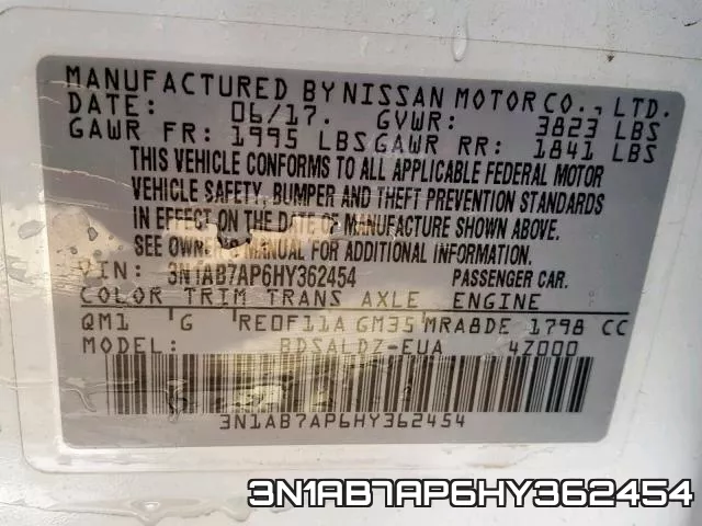 3N1AB7AP6HY362454 фото 2