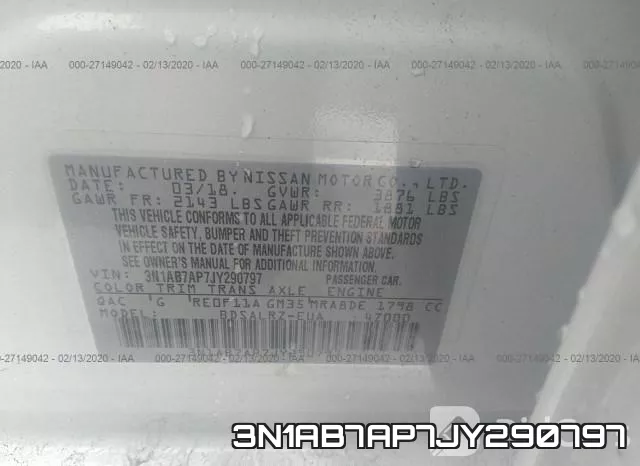 3N1AB7AP7JY290797 фото 10
