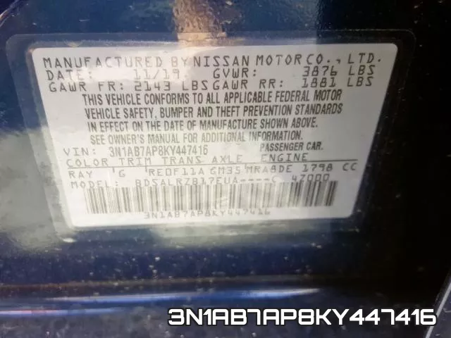 3N1AB7AP8KY447416 фото 2