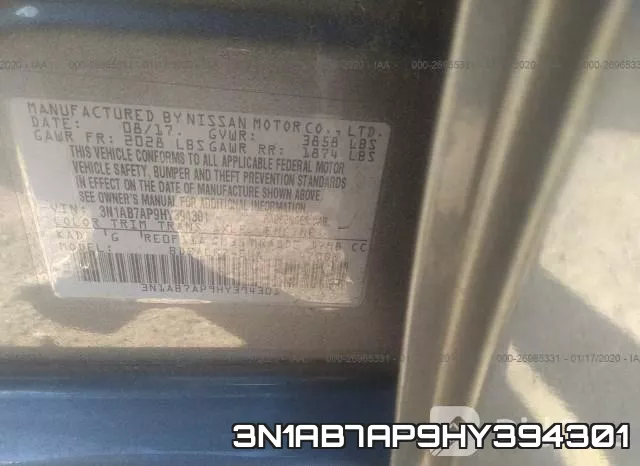 3N1AB7AP9HY394301 фото 10