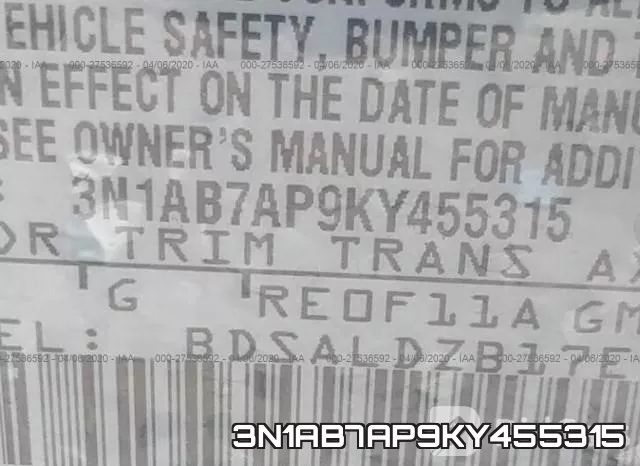 3N1AB7AP9KY455315 фото 10