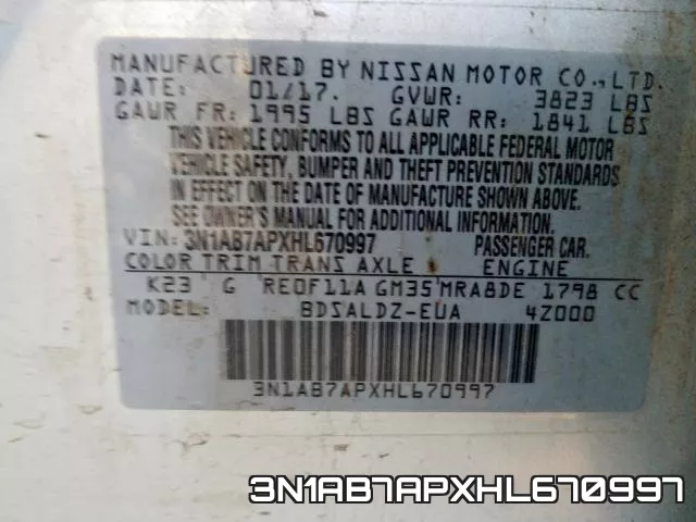 3N1AB7APXHL670997 фото 2