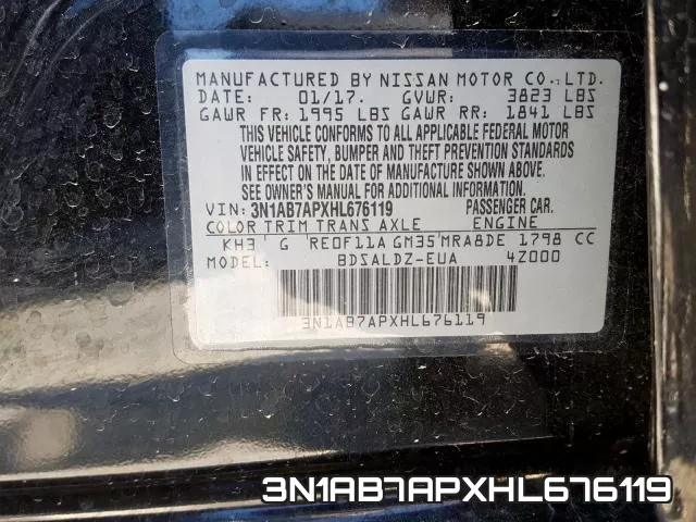 3N1AB7APXHL676119 фото 2