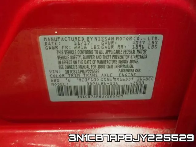 3N1CB7AP8JY225529 фото 2