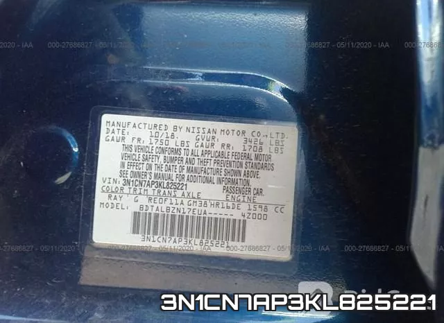 3N1CN7AP3KL825221 фото 10
