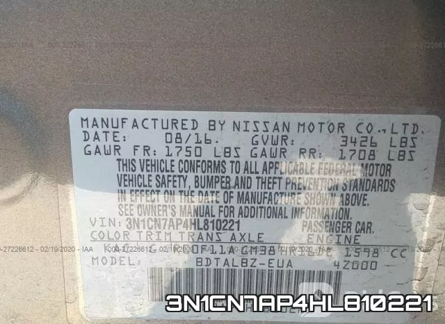 3N1CN7AP4HL810221 фото 10