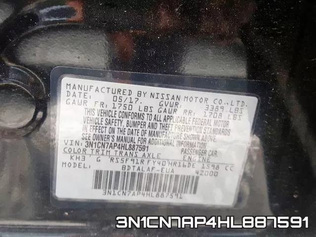3N1CN7AP4HL887591 фото 2