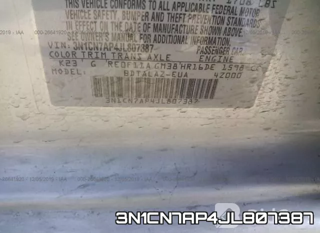 3N1CN7AP4JL807387 фото 10