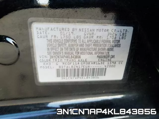 3N1CN7AP4KL843856 фото 2