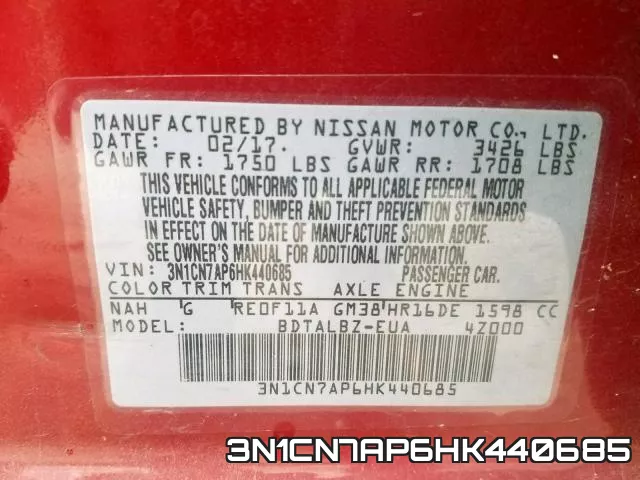 3N1CN7AP6HK440685 фото 2