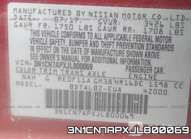 3N1CN7APXJL800069 фото 10