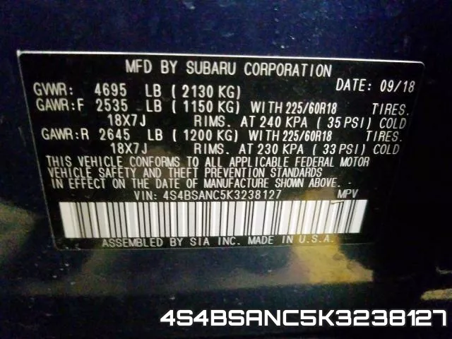 4S4BSANC5K3238127 фото 2