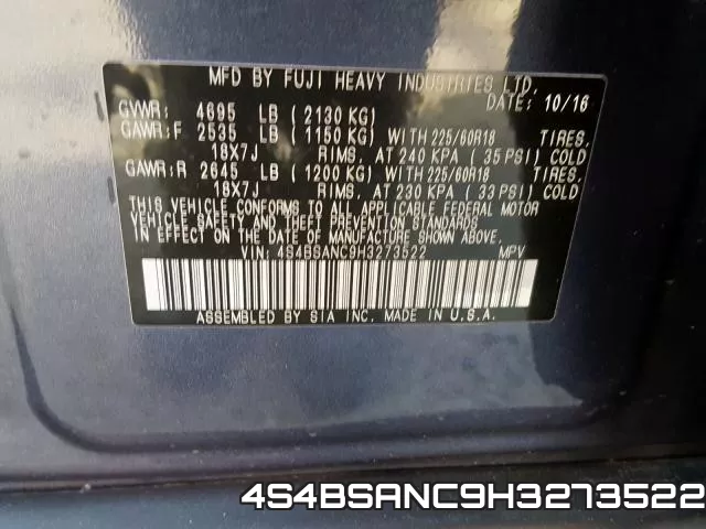 4S4BSANC9H3273522 фото 2