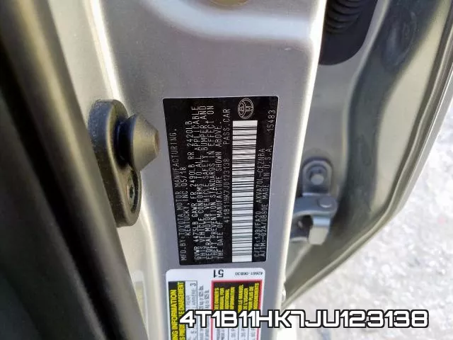 4T1B11HK7JU123138 фото 2
