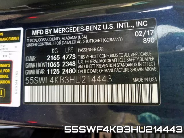 55SWF4KB3HU214443 фото 2